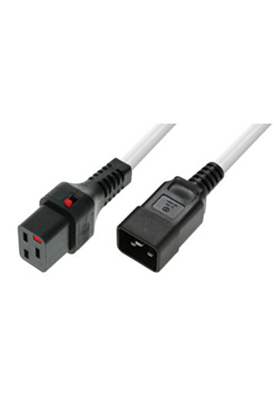 MicroConnect C19 C20 LOCK 1M W - Cablu de alimentare 1m alb