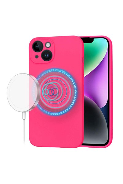 Techsuit Husă pentru iPhone 14, SoftFlex MagSafe, fuchsia - fuchsia