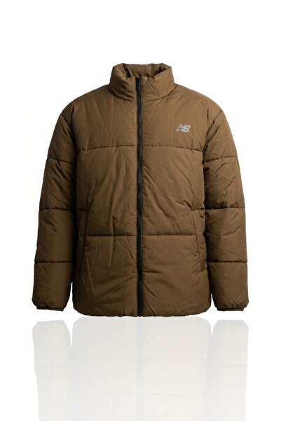 New Balance Men's Coat Puffer Stand Collar Zipper Pocket Padded Block Stitchi...