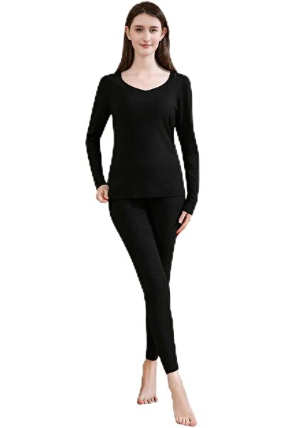 casme Women's Thermal Underwear Set Soft Skin Friendly Long Sleeve Top and Pa...