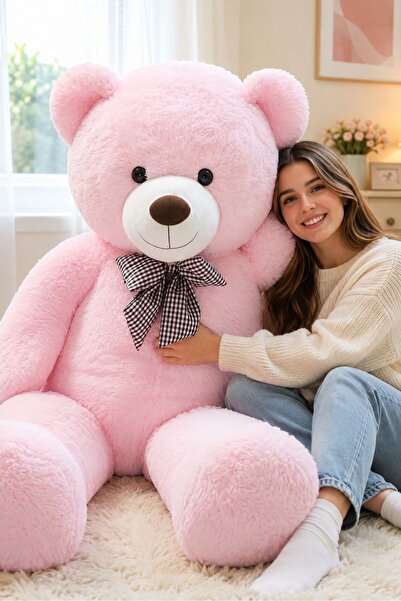 STORE24 دب فاخر من القطيفة بطول 130 سم مع ربطة عنق - دب هدية من إنتاج محلي بن...