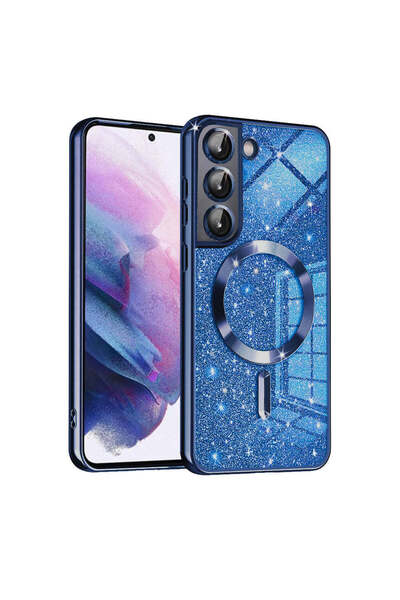 Techsuit Husă pentru Samsung Galaxy S21 FE 5G, Lux Glitter MagSafe, albastru ...