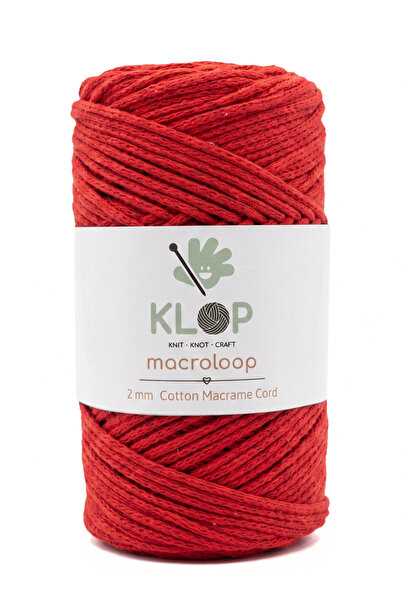 KLOP Premium Cotton Makrome Çanta İpi 2mm 145 m 200 Gram Koton Pamuk Supla İp...