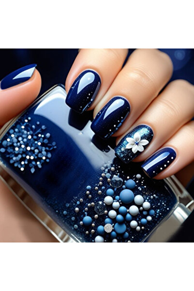 Choice1 4345 Short Medium Square fake nails for women girls Gradient deep blu...