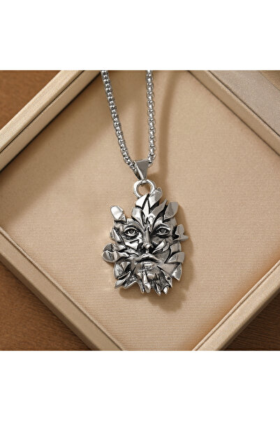Choice Silver Personalized Retro Weathered Face Relief Necklace - Copper Mate...