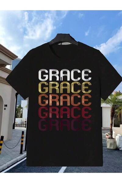 23ERVA Vint Retro Wordmark GRACE Cool Street Ing Style Women Tee Comfortable ...