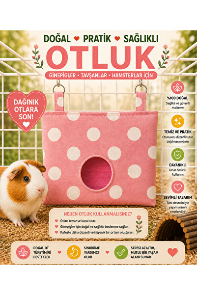 Paw Butik Ginepig Tavşan Hamster İçin Kafese Takılabilir Askılı Otluk - Astar...
