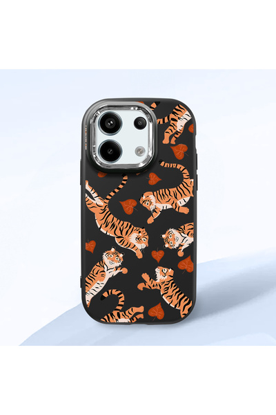 ucuc Poco X6 Compatible Shock-Absorbing Camera Protected Black Silicone Case