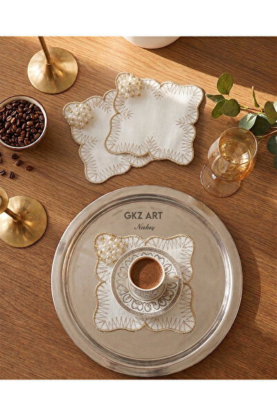 gkzglass home dekor 3 τεμάχια κεντημένα σε λινό ύφασμα, χαρτοπετσέτες κοκτέιλ...