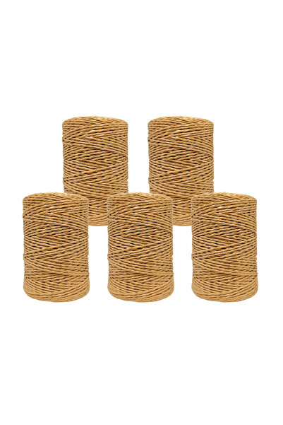 hobimon 950-1000 Gr Imported Wrapped Paper Thread 5 Pieces Softened Color Cod...