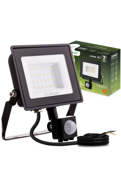Lumiled ZUNA2 Proiector LED 30W 2700lm 4000K IP44 Negru Senzor de mișcare