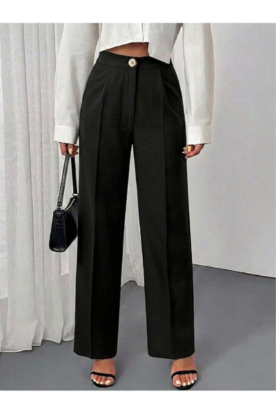 BORCKA TEKSTİL The Most Showy Fabric Pants of the Season, with a High-Waisted...