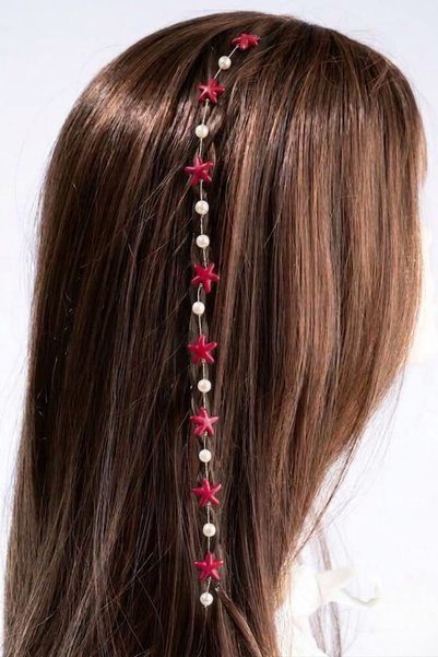Elifsu Jewelry Hair Accessory Hair Clip with Starfish and Pearl Figures