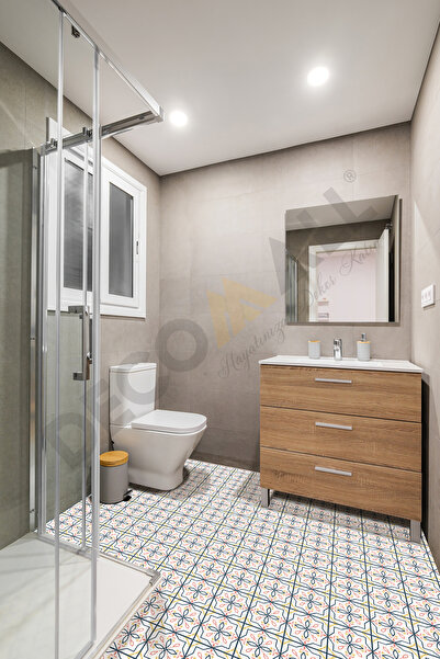 DECOMALL CODE-246 Suya Dayanıklı Mutfak Banyo Zemin Mermer Mobilya Fayans Yapışkanlı Folyo Kaplama