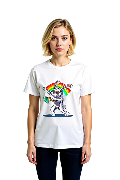 PayBuy Tricou de damă cu imprimeu Iepure Dansator cu ochelari de soare