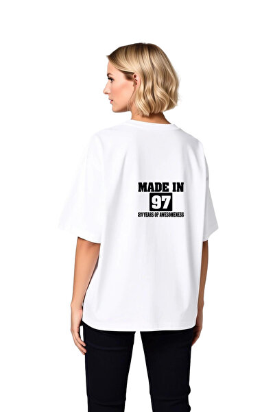 PayBuy Γυναικείο μπλουζάκι με γραφικό σχέδιο Oversize, Νοσταλγικό Σχέδιο Έτου...