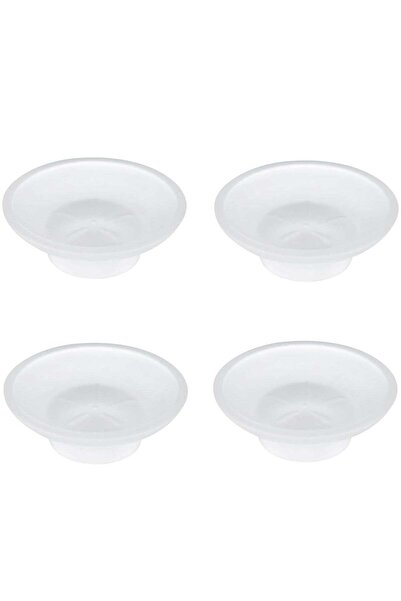 Generic 4 Pack Glass Soap Dish, Round Design, Keeps Soap Dry and Hygienic, Ea...