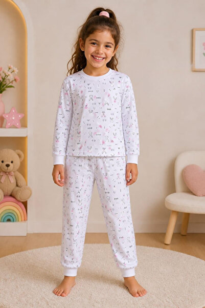 Ravencia Girl's Patterned Cotton 2-Piece Top and Bottom Set