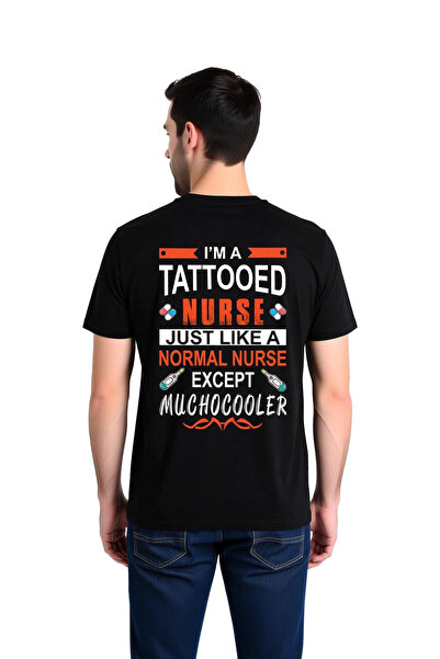 PayBuy Tricou cu imprimeu pentru bărbați, cu tatuaj, asistentă medicală, iden...