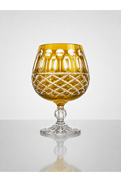 Bohemian Crystal Kristal Sterna Kadeh Sarı Renk 250 ML | Kahve Yanı ve Su Kad...