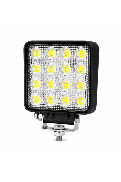 DEMİRLED 16 LED Kare Çalışma Lambası 12V-24V IP67 Su Geçirmez Yüksek Güçlü Of...