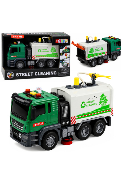 LEAN Camion de Ingrijit Strada Toys cu Functie Apa, Lumini si Sunete, 1:14, v...