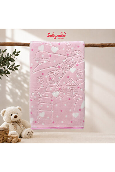 Merinos Plush Baby Blanket Newborn Blanket, Baby Blanket Soft Blanket Pink Wi...