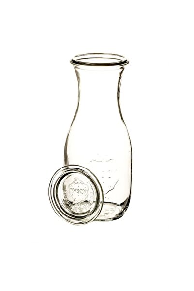 Weck Set of 6 Saftflasche 530 ml Bottles – Transparent Glass with RR60 Lids, ...