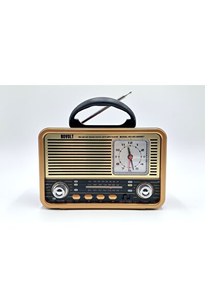 Rovolt Radio NS-8898BT – Design vintage, iluminare LED, Bluetooth, slot USB/T...