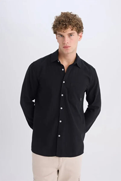 DeFacto Long Sleeve Men's Shirt D7079Ax/Bk81