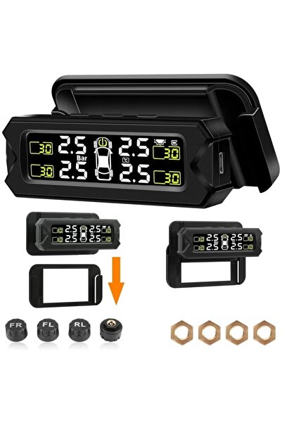 YILUX نظام مراقبة ضغط الإطارات TPMS【ترقية 2026】 جهاز مراقبة ضغط الإطارات بالط...