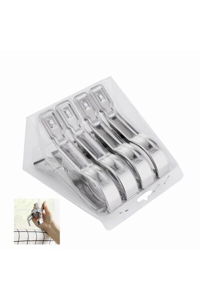 STARSTAR 4-piece pack of windproof stainless steel clothespins