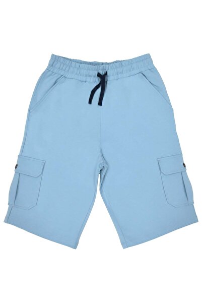 OrganicKid Bon Voyage Erkek Açık Mavi Kargo Cepli Short