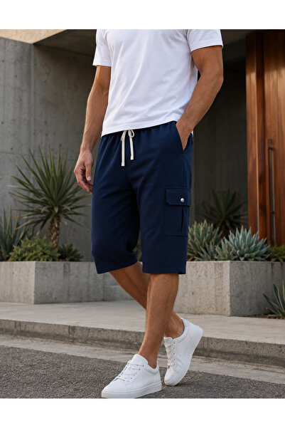 OrganicKid Bon Voyage Erkek Lacivert Kargo Cepli Short