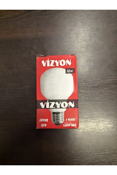 VİZYON 60w 2700 Kelvin Sarı Işık E27 Duylu Klasik Halojen Soft Ampul E Enerji...