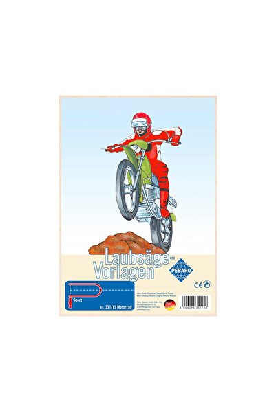 Pebaro 351/1S, Sablon din lemn, motocicleta, pentru traforaj, dimensiunea A4