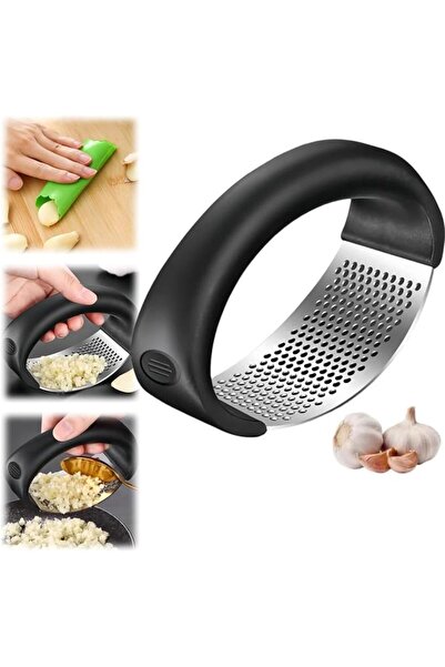Bukela Garlic Press Rocker, 304 Stainless Steel Garlic Mincer and Crusher wit...