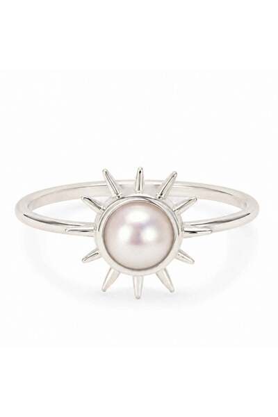 craftmystic Inel Argint 925 cu Perla si Soare - Feminitate Luminoasa si Energ...