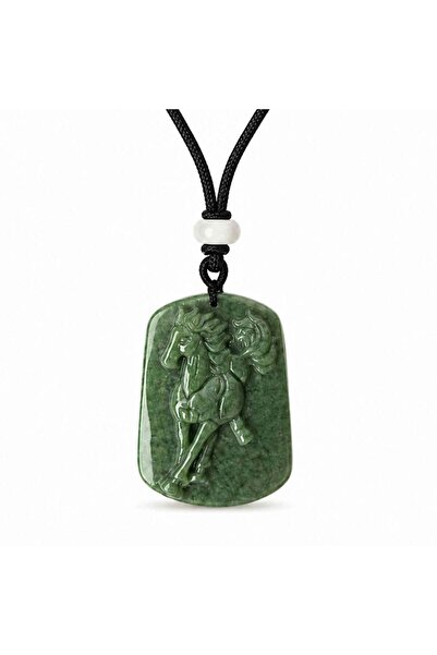 craftmystic Κολιέ με Φυσικό Ιάδη σε Σχήμα Αλόγου – Ελευθερία, Αρμονία και Ευη...