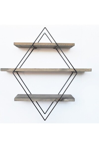 Kalune Design Etajeră Lola, molid, 60x14x60cm, Nuc