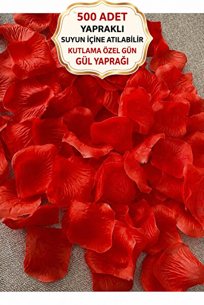 CHANCE GİFT Yapay Gül Yaprağı 5x5 Cm 500 Adet Süsleme Kutlama Özel Gün Süsü