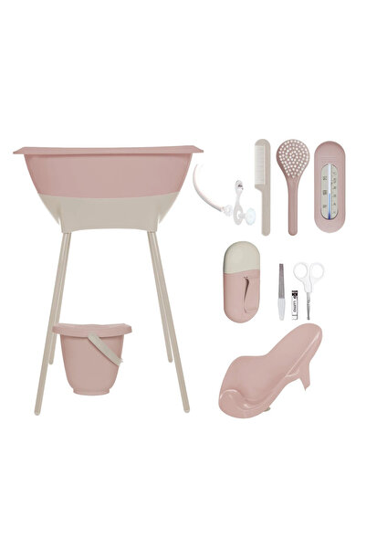 luma Set de baie din 8 piese, roz pudrat
