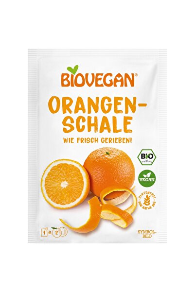 Biovegan Coajă de portocală răzătoată, nativă, fără gluten, organică, 9g