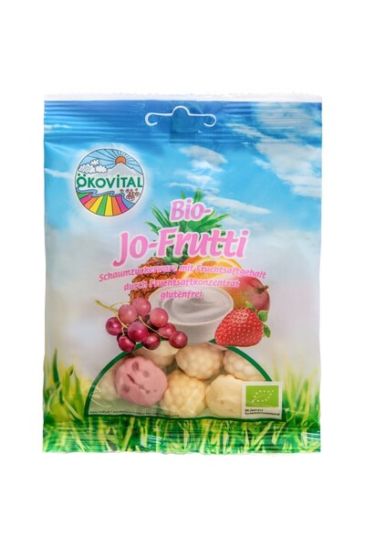 Okovital Jeleuri de fructe și iaurt, fără gluten, bio, 80g