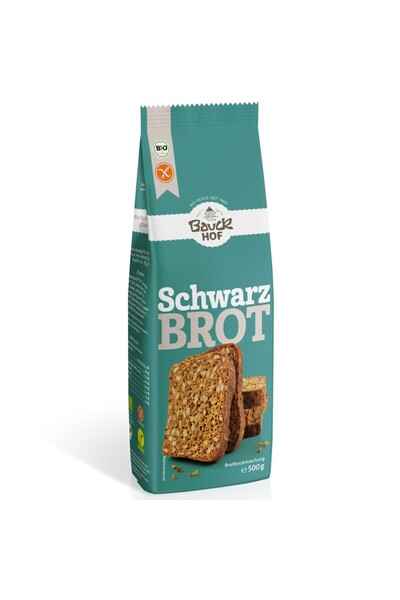 Bauckhof Amestec de făină pentru pâine neagră, bio, fără gluten, 500g