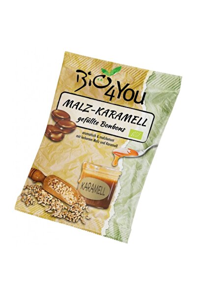 BIO4YOU Bomboane organice cu malț și caramel, 75g