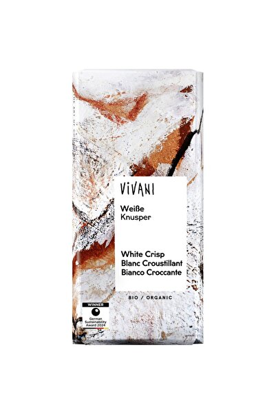 Vivani Ciocolată albă crocantă organică, 80g