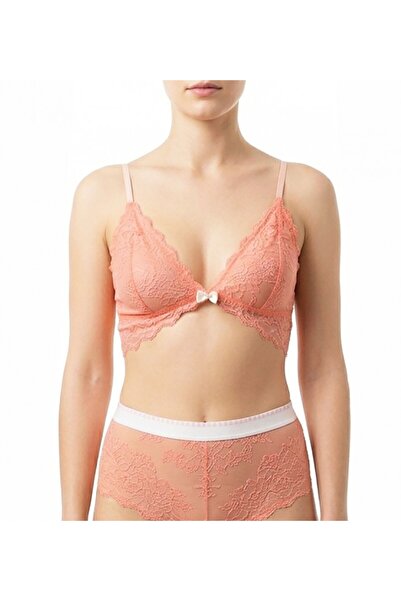 NBB LINGERIE Σουτιέν χωρίς ενίσχυση με δαντέλα, κοραλί 3418KOR, Χρώμα Κοραλί,...