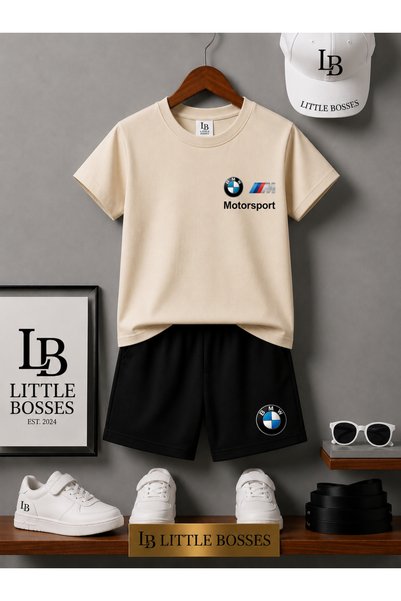LB little bosses تي شيرت صيفي قصير للجنسين (بي ام دبليو)