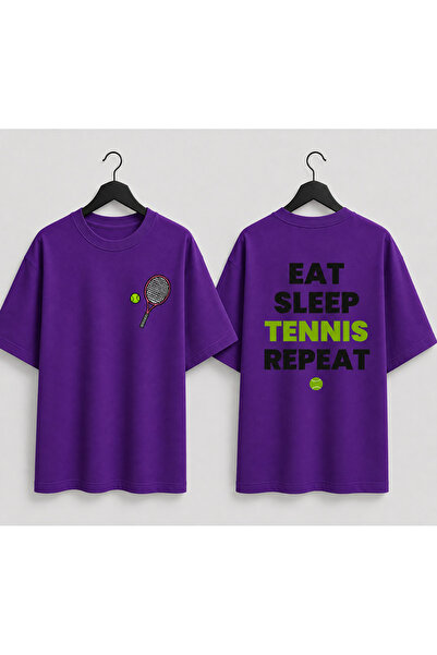 VODEXA Tricou unisex supradimensionat cu imprimeu tenis, 100% bumbac, cu tema...